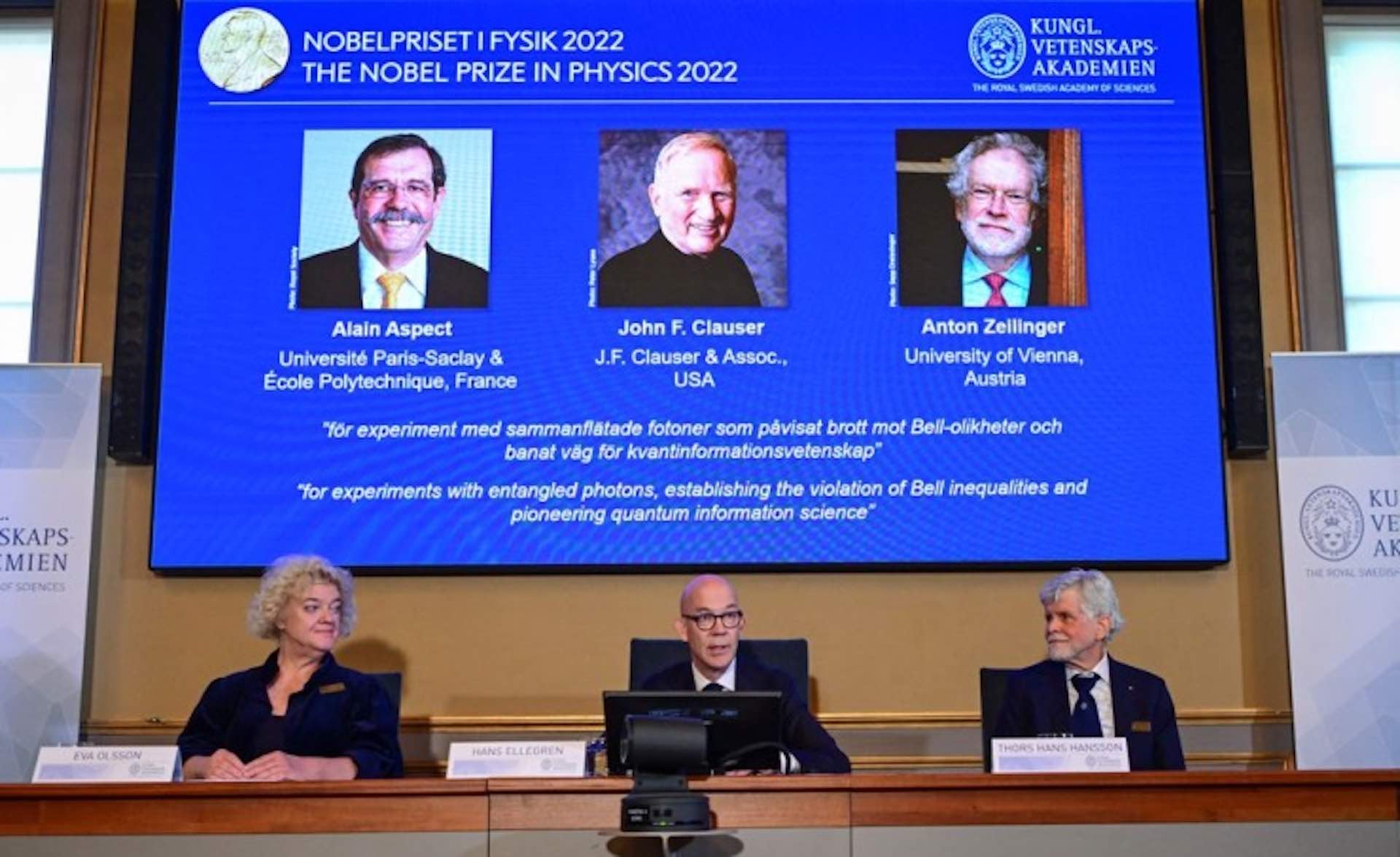 Nobel Prize for quantum physics shared by three physicists